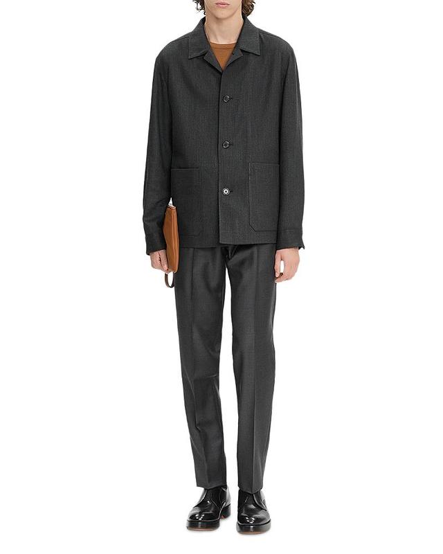 ZEGNA Silk & Linen Blend Chore Jacket Product Image