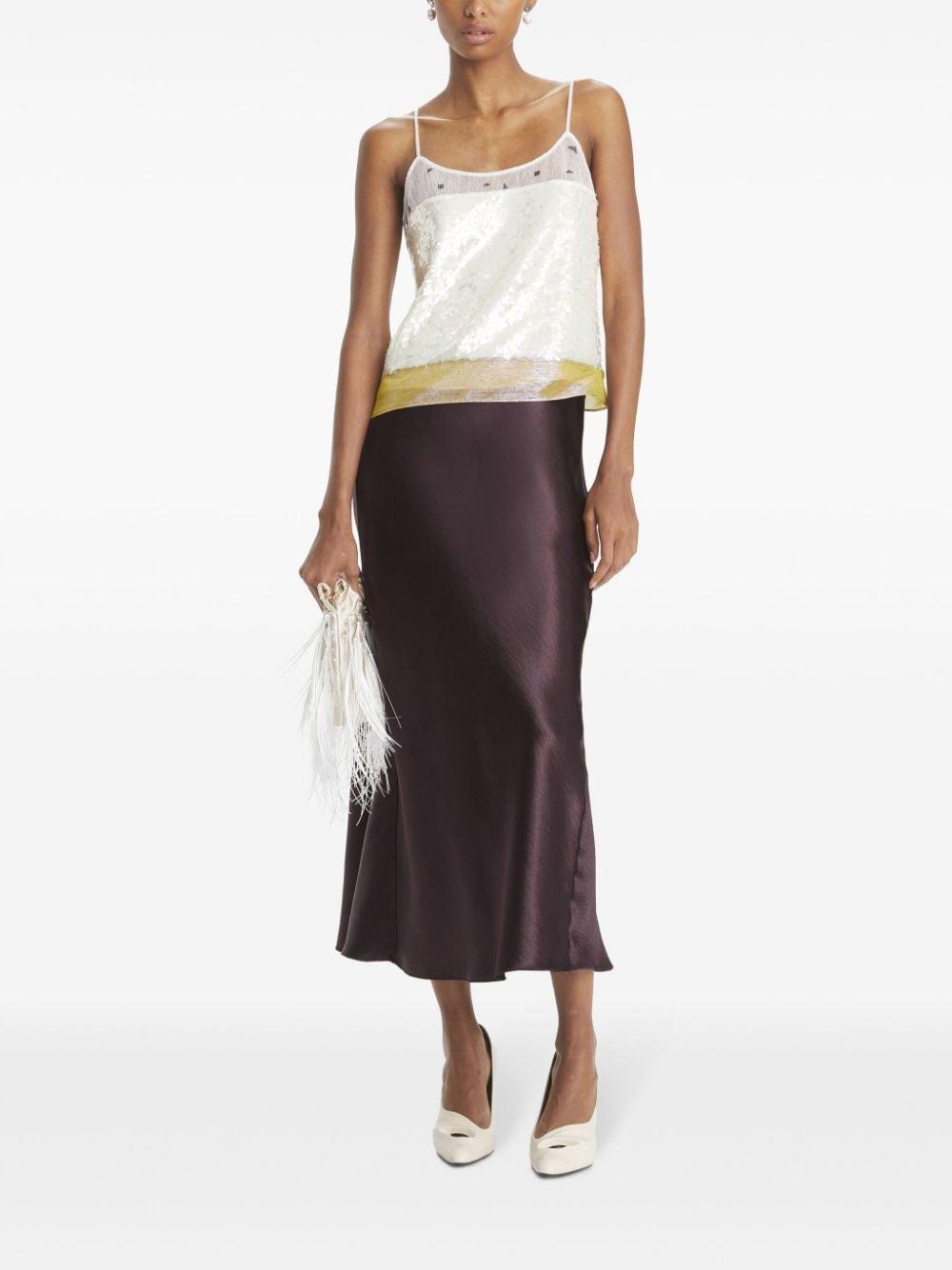 satin midi skirt Product Image