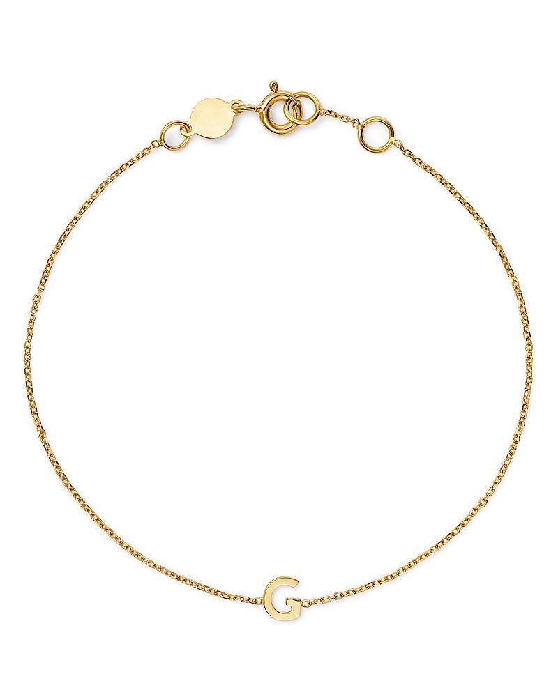 Moon & Meadow 14K Yellow Gold Initial Chain Bracelet Product Image