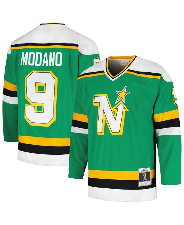 Mens Mitchell & Ness Mike Modano Kelly Green Minnesota North Stars Mens 1989/90 Blue Line Player Jersey - Kelly Green Product Image