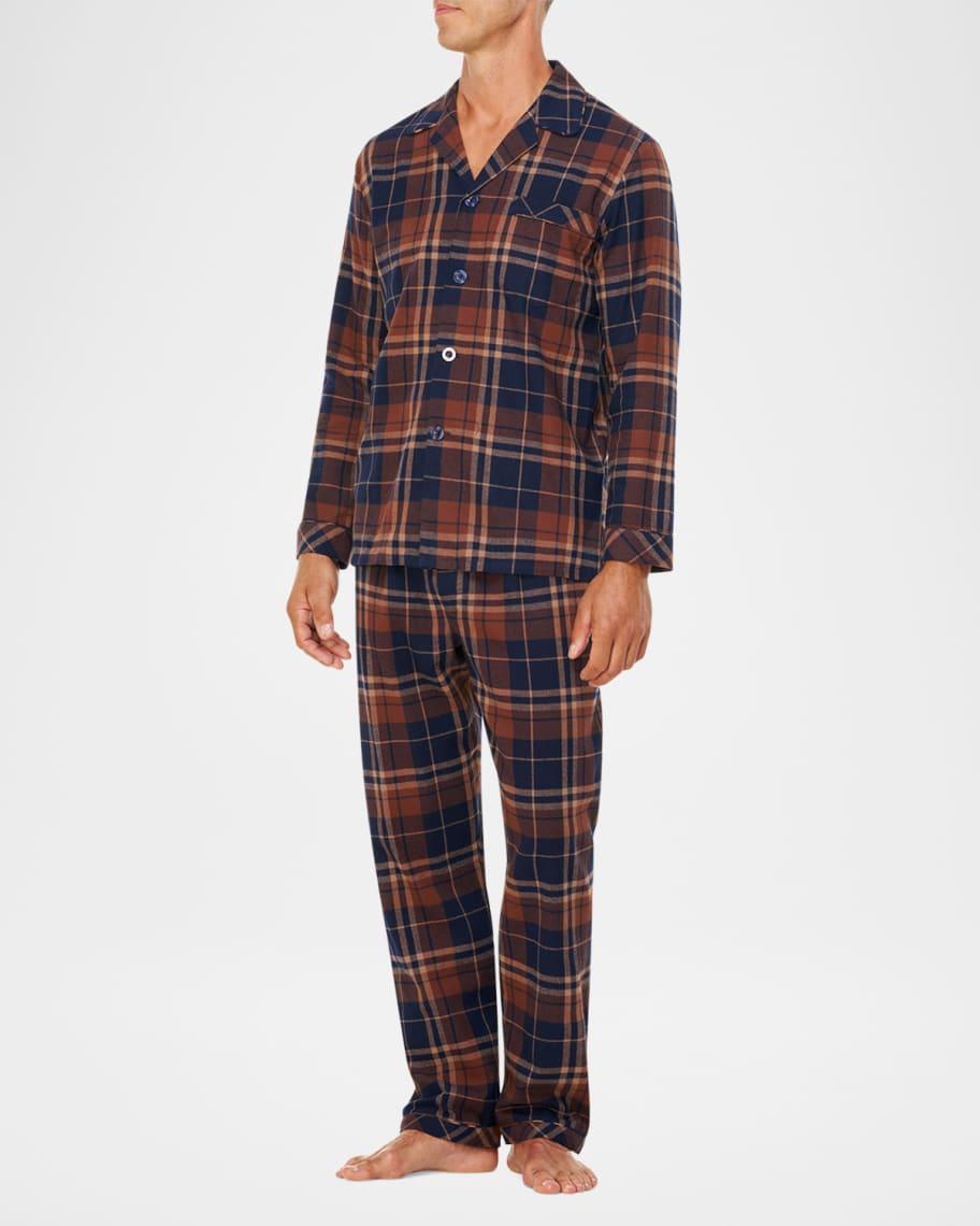 Men's Flannel Long Pajama Set Product Image