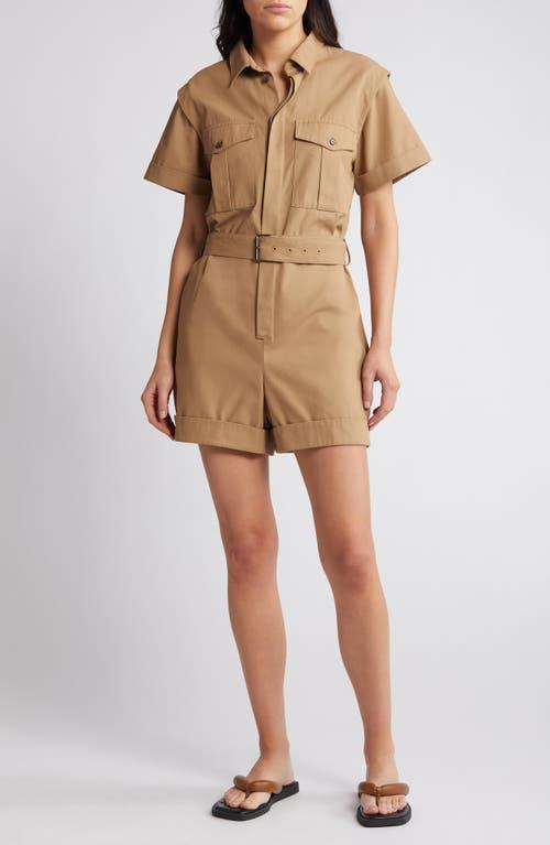 Womens Belted Cotton-Blend Utility Romper Product Image