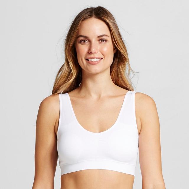 Jockey Generation Womens Seamfree Tank Strap Bralette - White XXL: Light Support, Wire-Free, Microfiber, Removable Cups Product Image