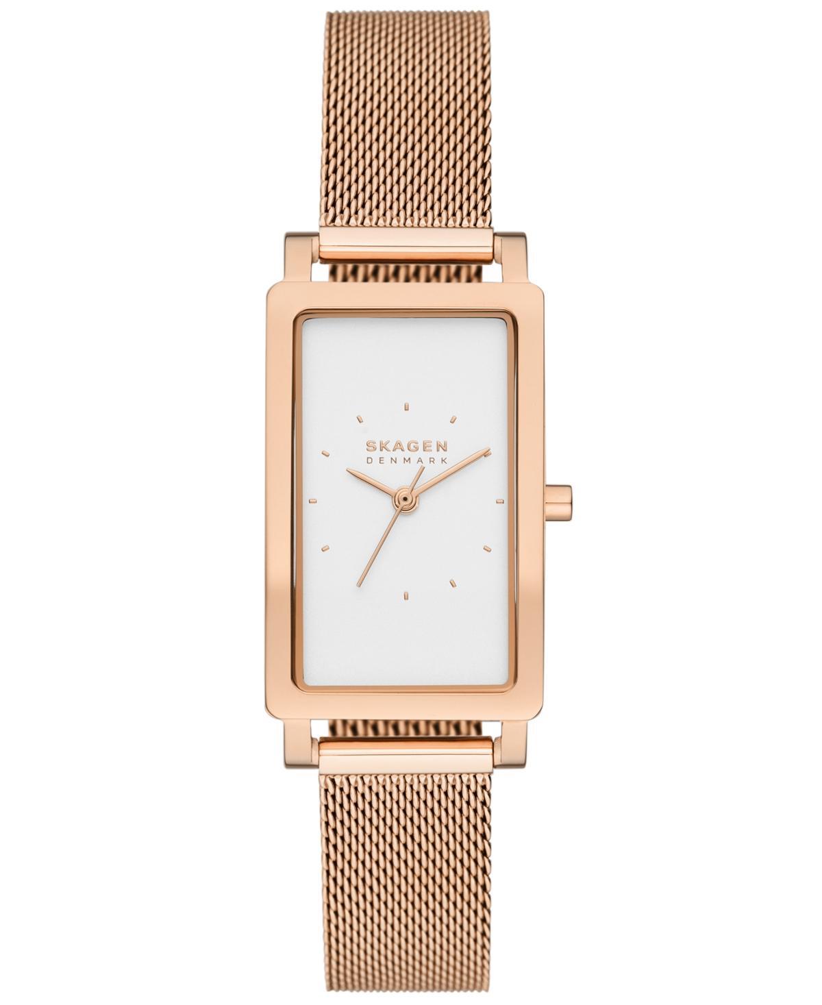 Skagen Womens Hagen Quartz Three Hand Rose Gold-Tone Stainless Steel Watch, 22mm Product Image