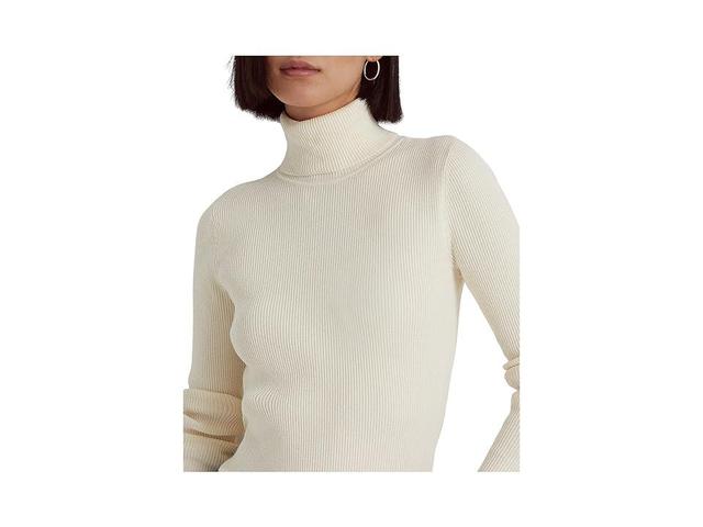 LAUREN Ralph Lauren Turtleneck Sweater (Mascarpone Cream) Women's Sweater Product Image