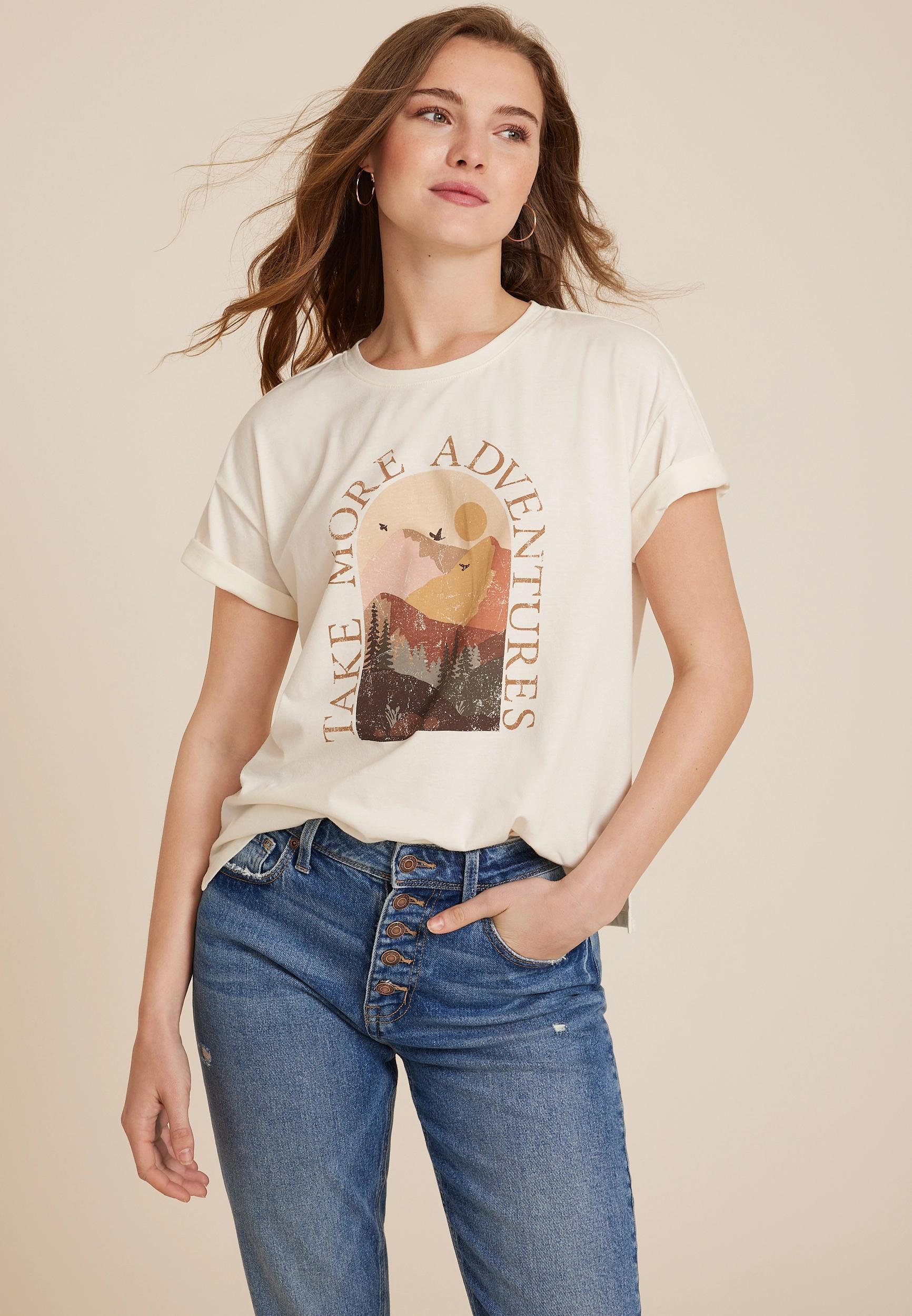 Take More Adventures Oversized Fit Graphic Tee Product Image