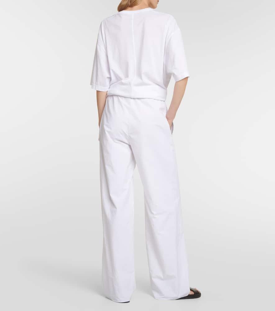 Jugi Poplin Cropped Pants In Off White Product Image