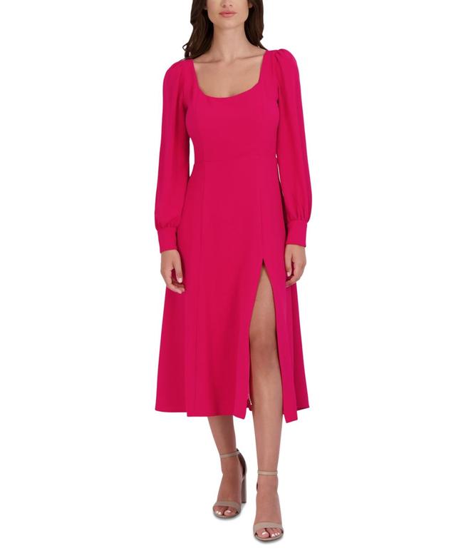 julia jordan Womens Long-Sleeve Midi Dress Product Image