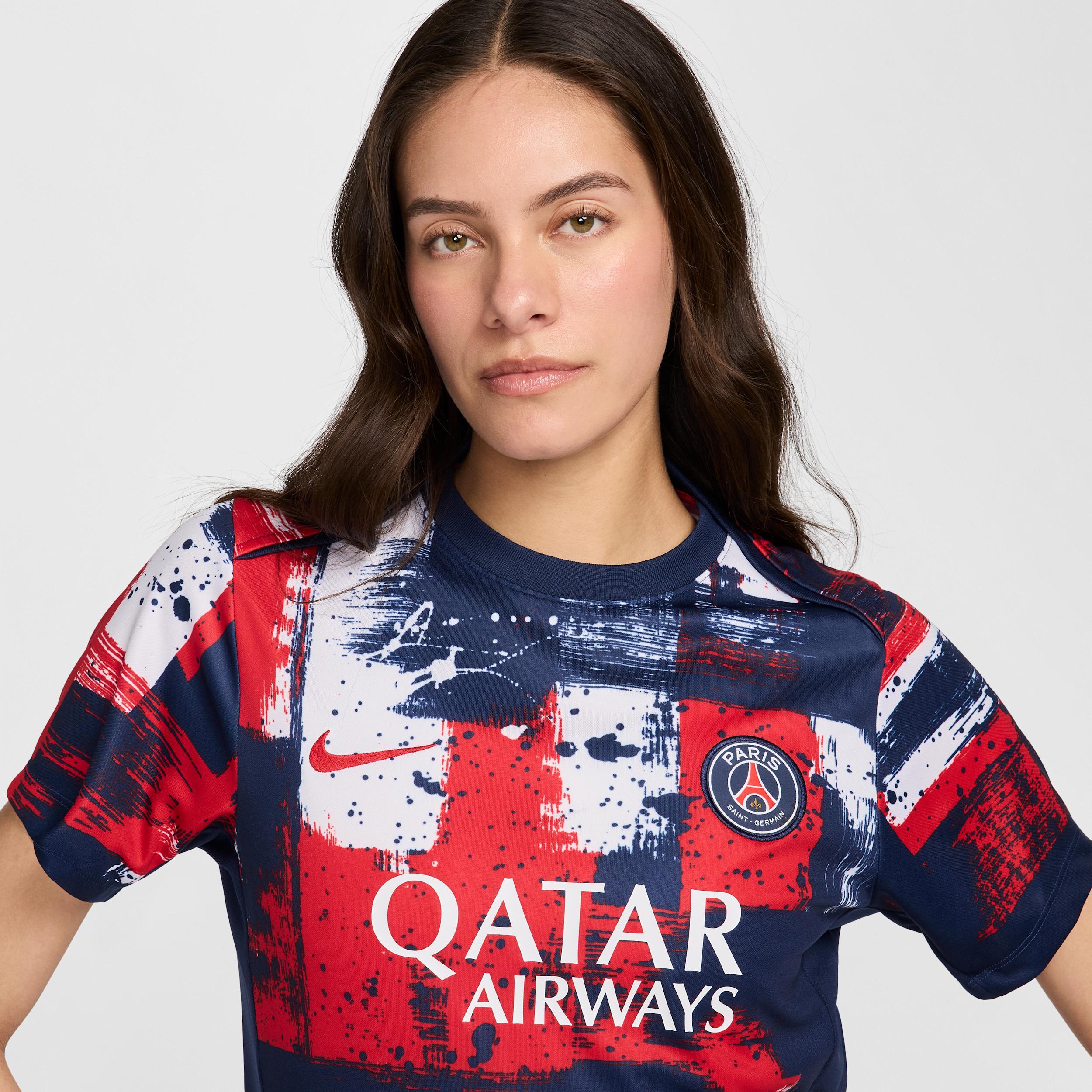 Paris Saint-Germain Academy Pro Home Nike Women's Dri-FIT Soccer Pre-Match Top Product Image