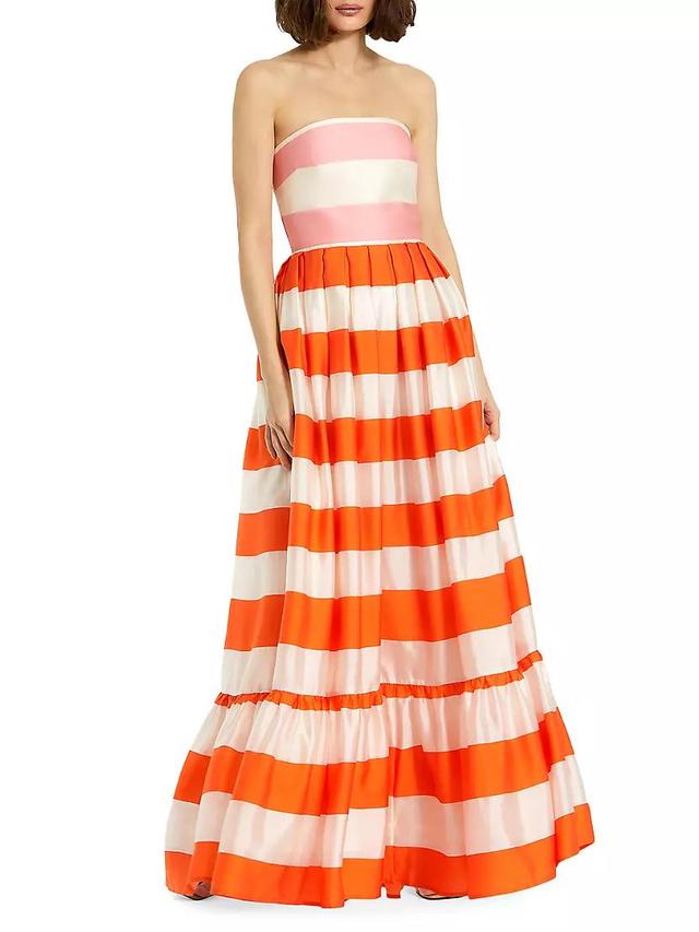 Striped Tiered Maxi Dress Product Image