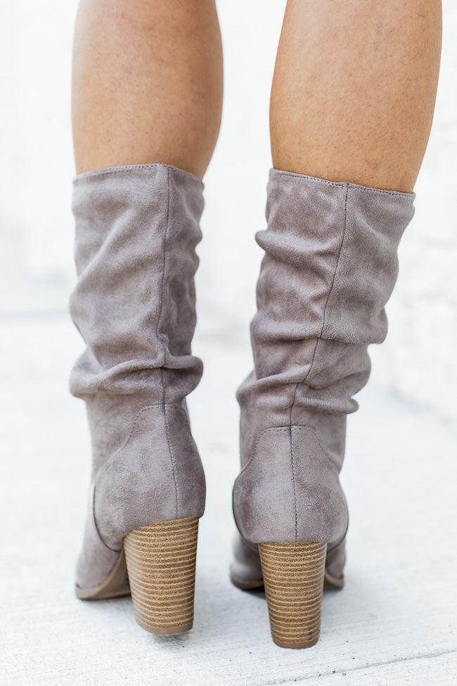 Christie Taupe Slouchy Suede Bootie FINAL SALE Product Image