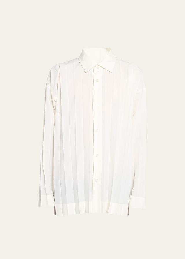 Mens Pleated Dress Shirt Product Image