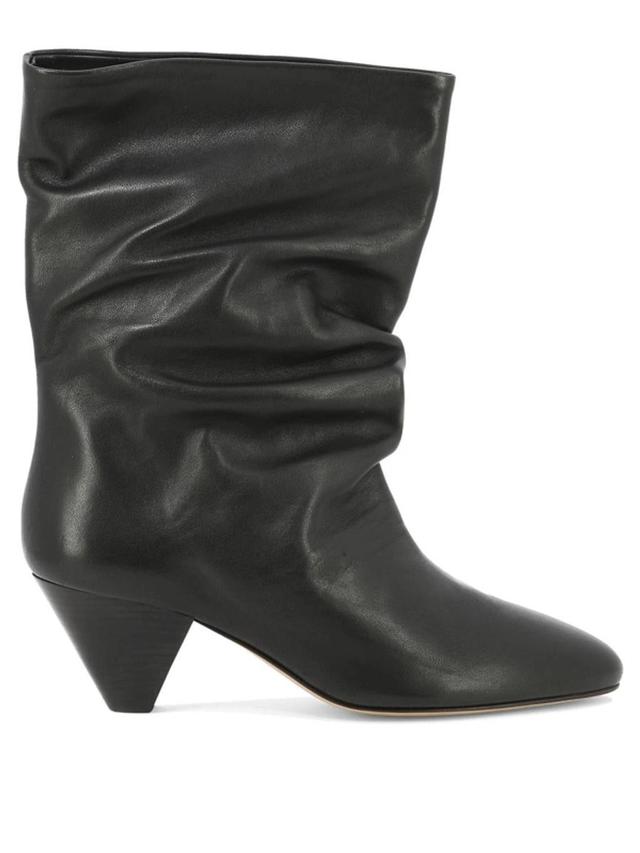 55mm Reachi Leather Ankle Boots In Black Product Image