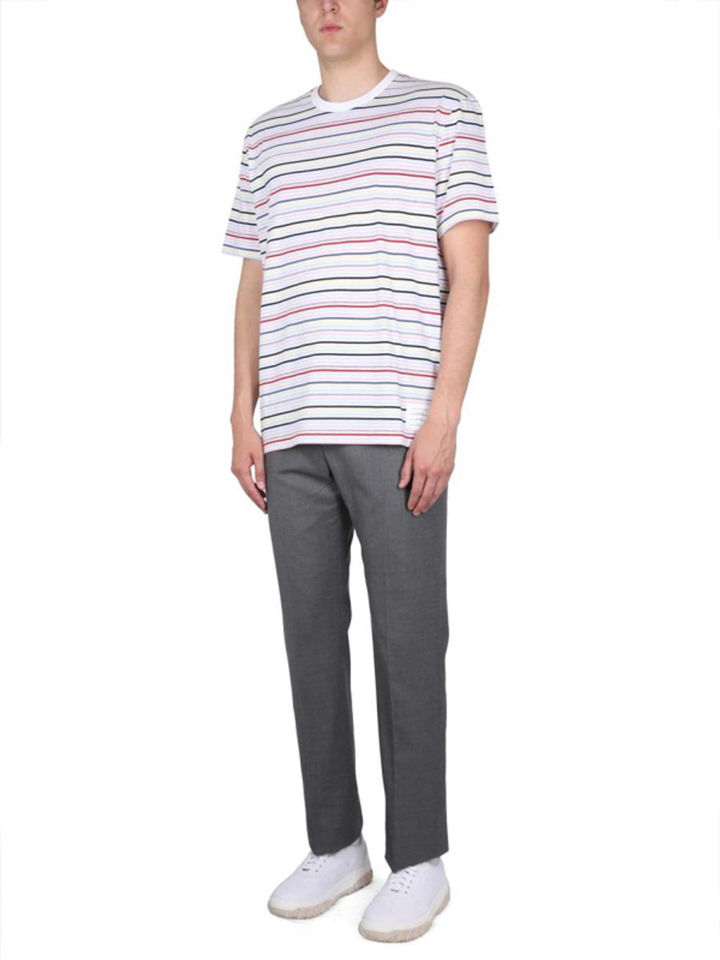 Striped Short-sleeve T-shirt In Multi-colour Product Image