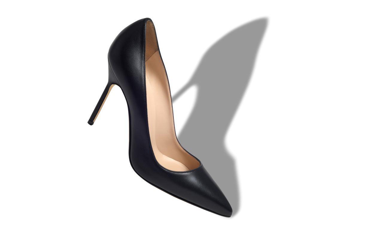 BB Black Nappa Leather Pointed Toe Pumps product image