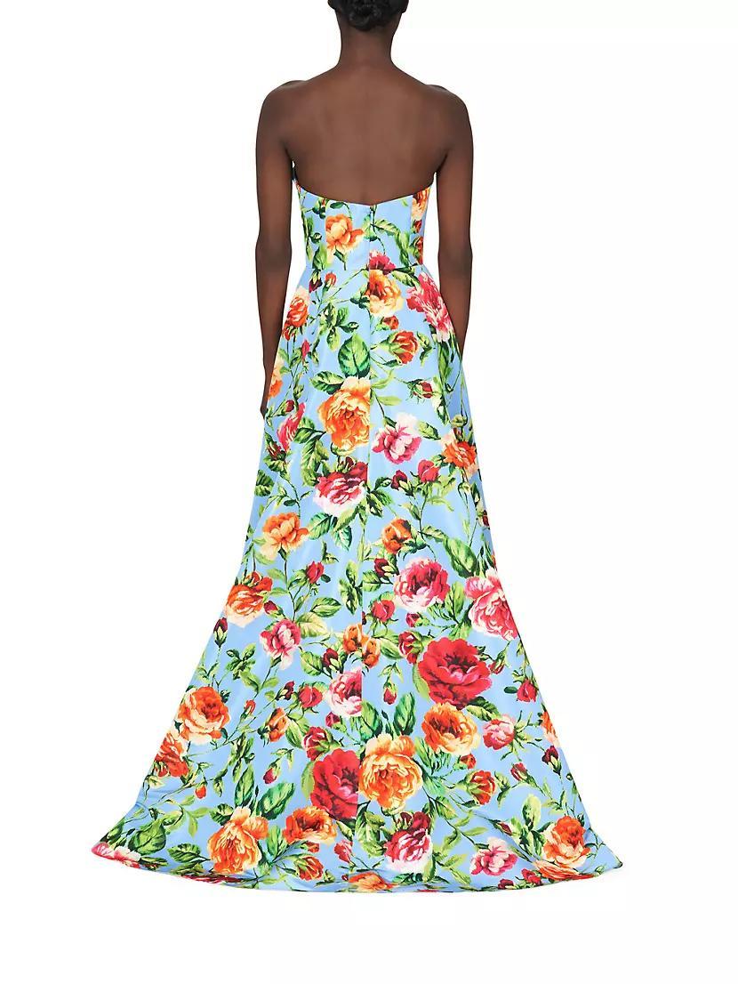 Floral Strapless A-Line Gown Product Image