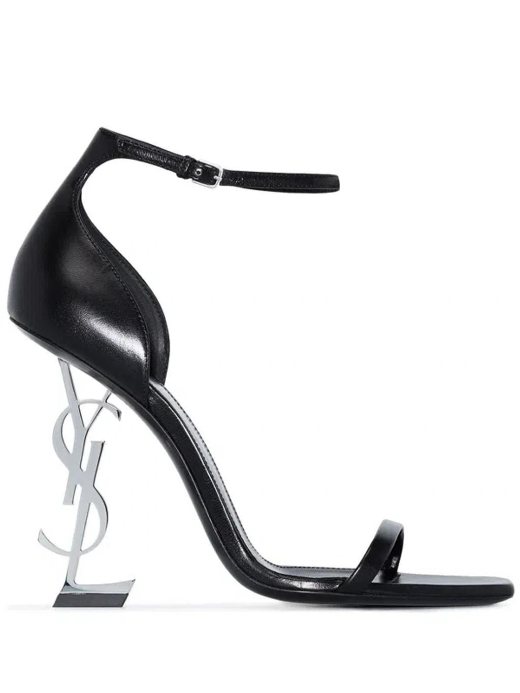 Opyum Ysl Patent Leather Sandals In Nero Product Image