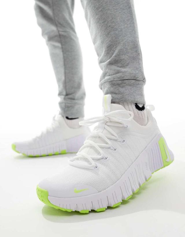 NIKE Mens  Free Metcon 6 In White/volt/white Product Image