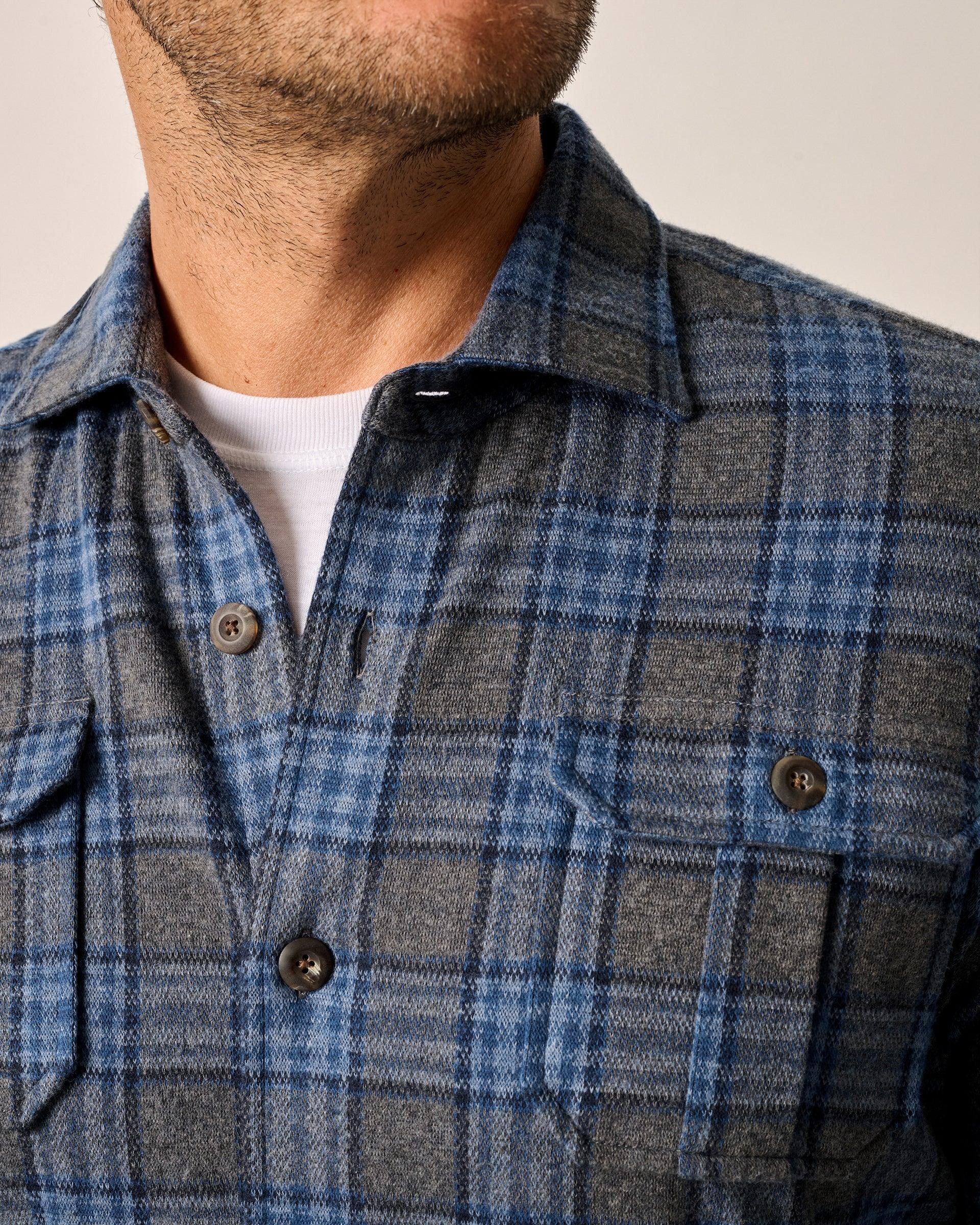 johnnie-O Waites Stretch Knit Flannel Lodge Shirt Product Image