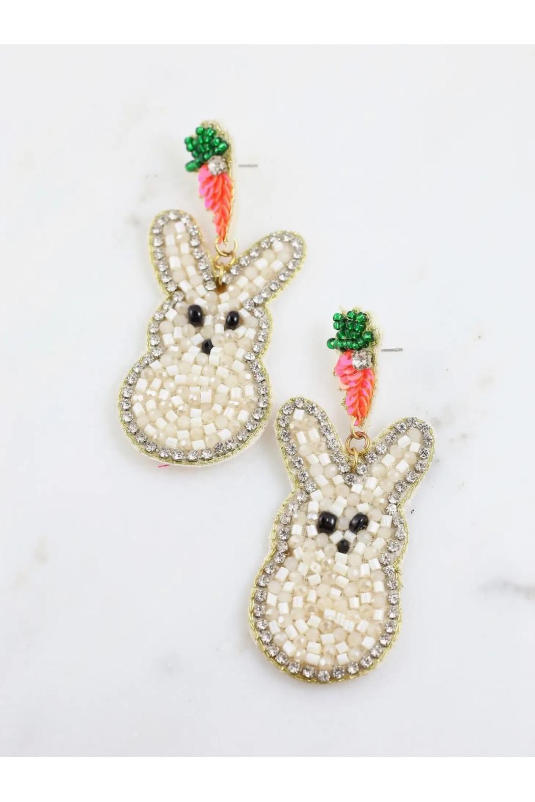 Beaded Bunny Earrings Product Image