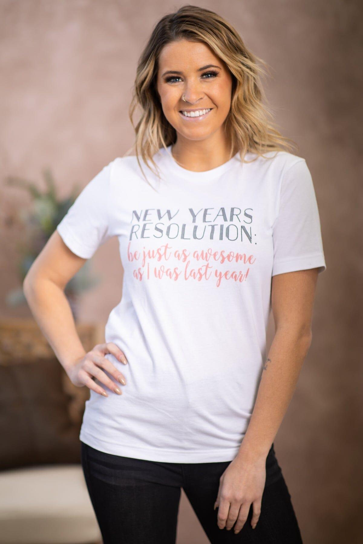 White New Years Resolutions Graphic Tee product image