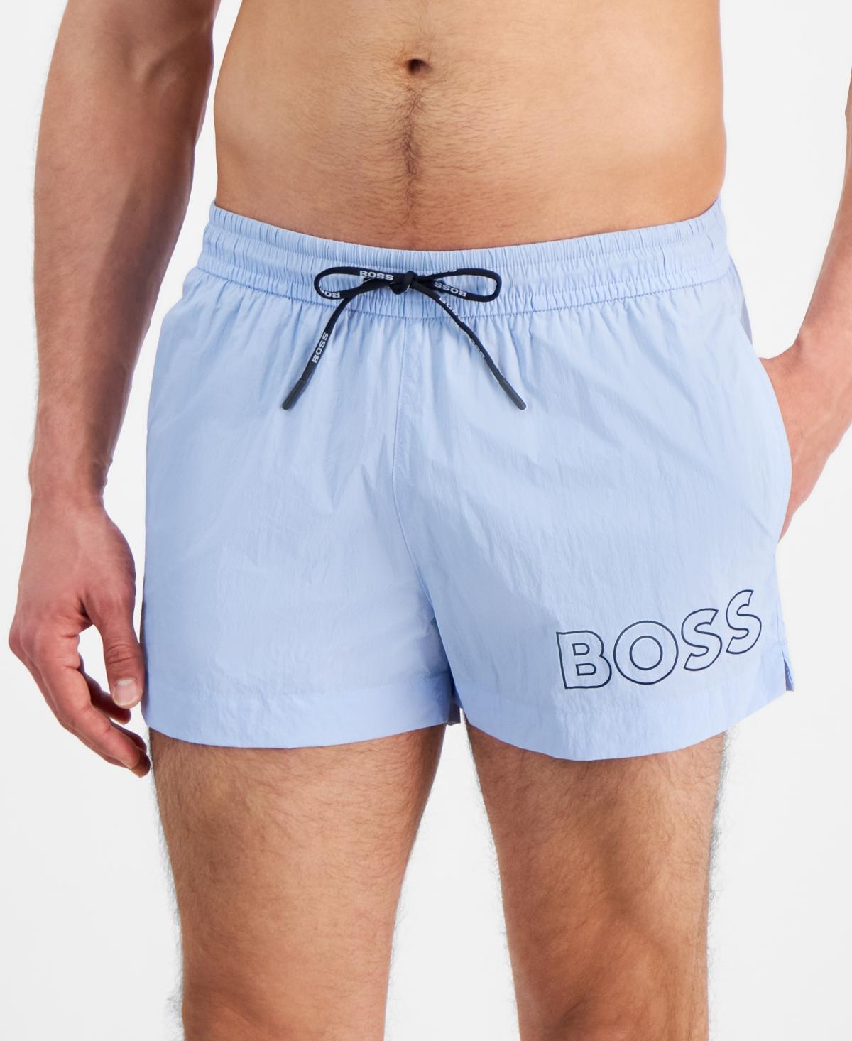 Boss by Hugo Boss Mens Mooneye Outlined Logo Drawstring 3 Swim Trunks Product Image