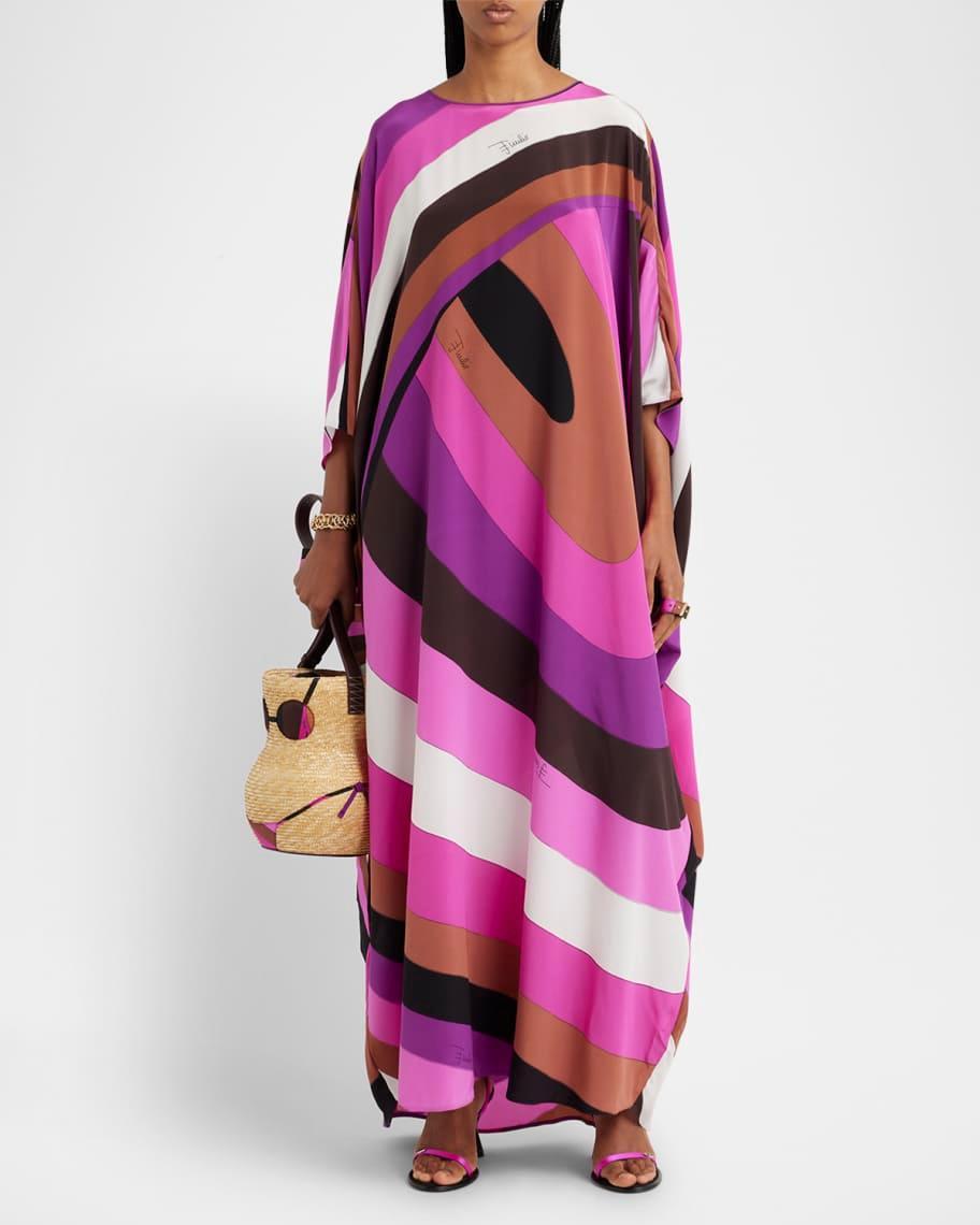 Abstract-Print Maxi Kaftan Dress Product Image