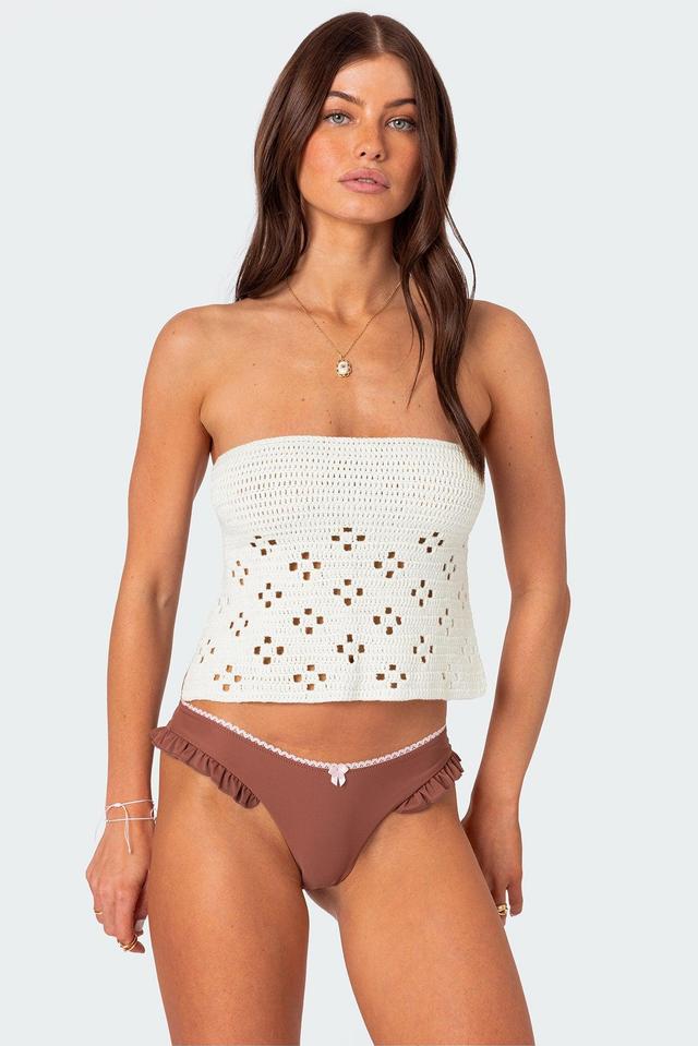 Niki Crochet Strapless Top Product Image