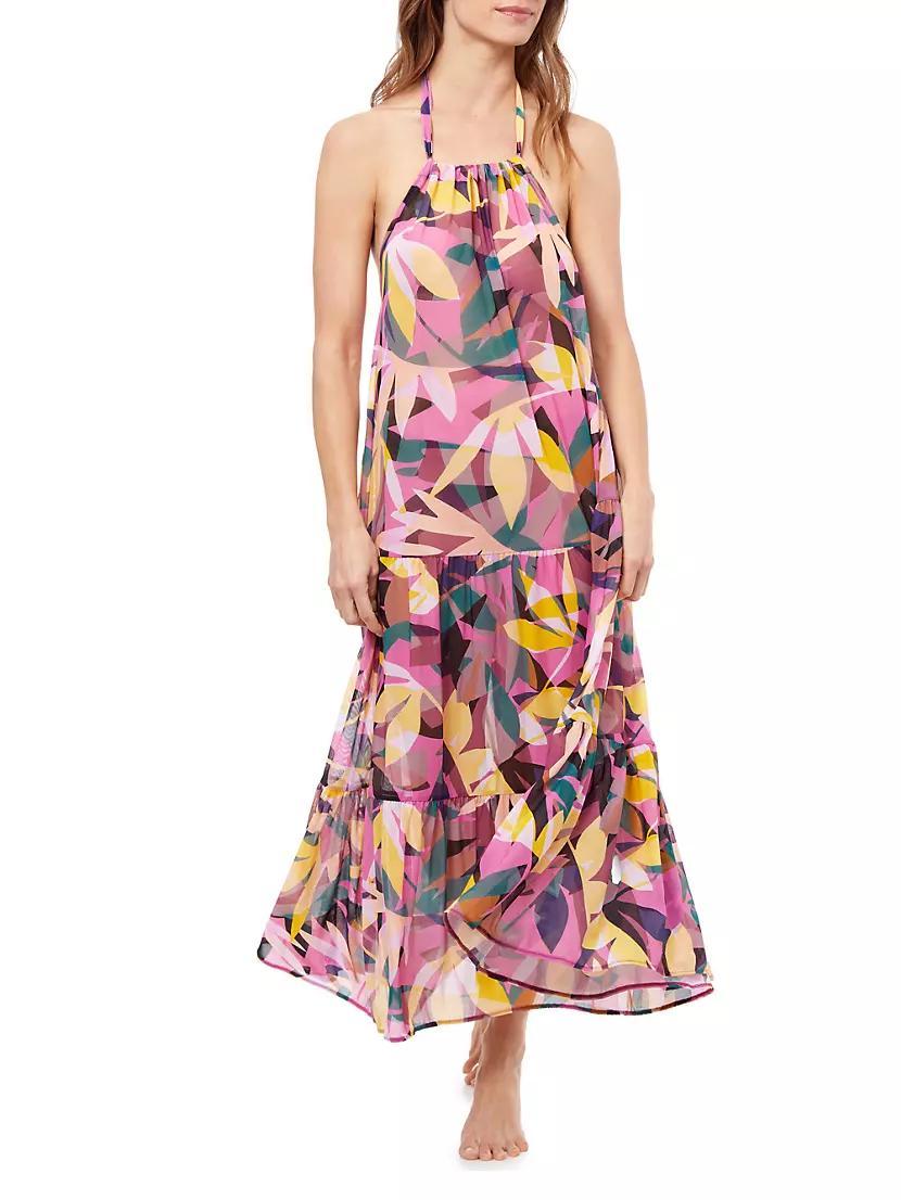 Gioia Geometric Chiffon Maxi Dress Product Image