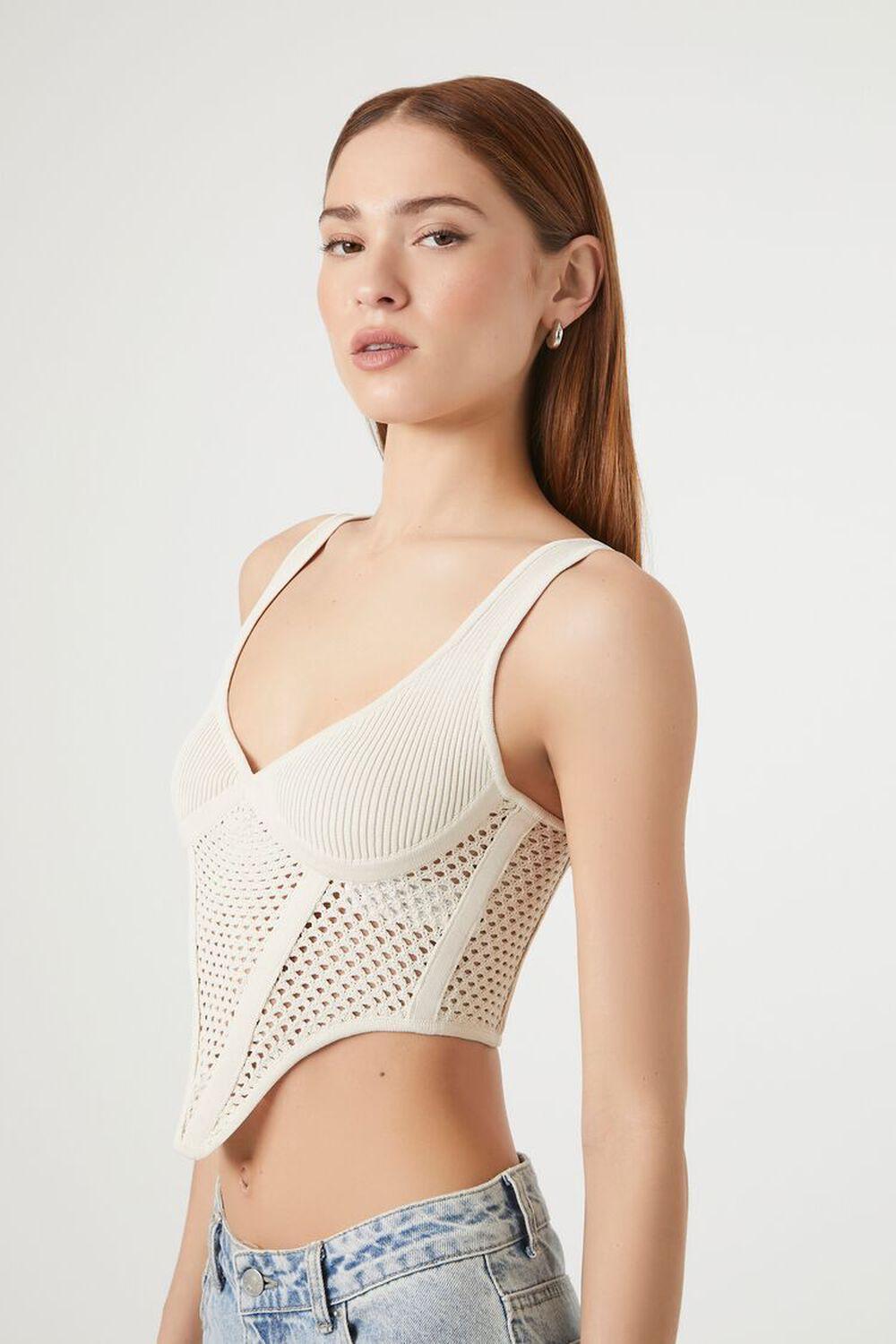 Crochet Sweater-Knit Crop Top | Forever 21 Product Image