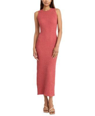 Donna Morgan Womens Textured Open-Back Sleeveless Dress Product Image