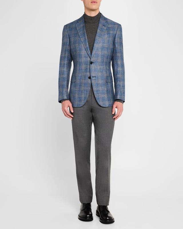 Men's Brushed Plaid Sport Coat Product Image