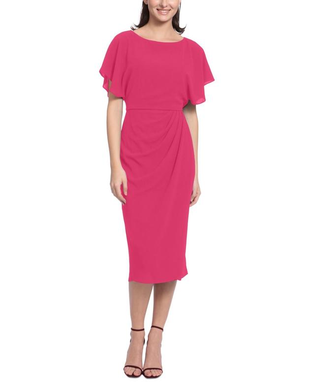 Maggy London Flutter Sleeve Midi Dress Product Image