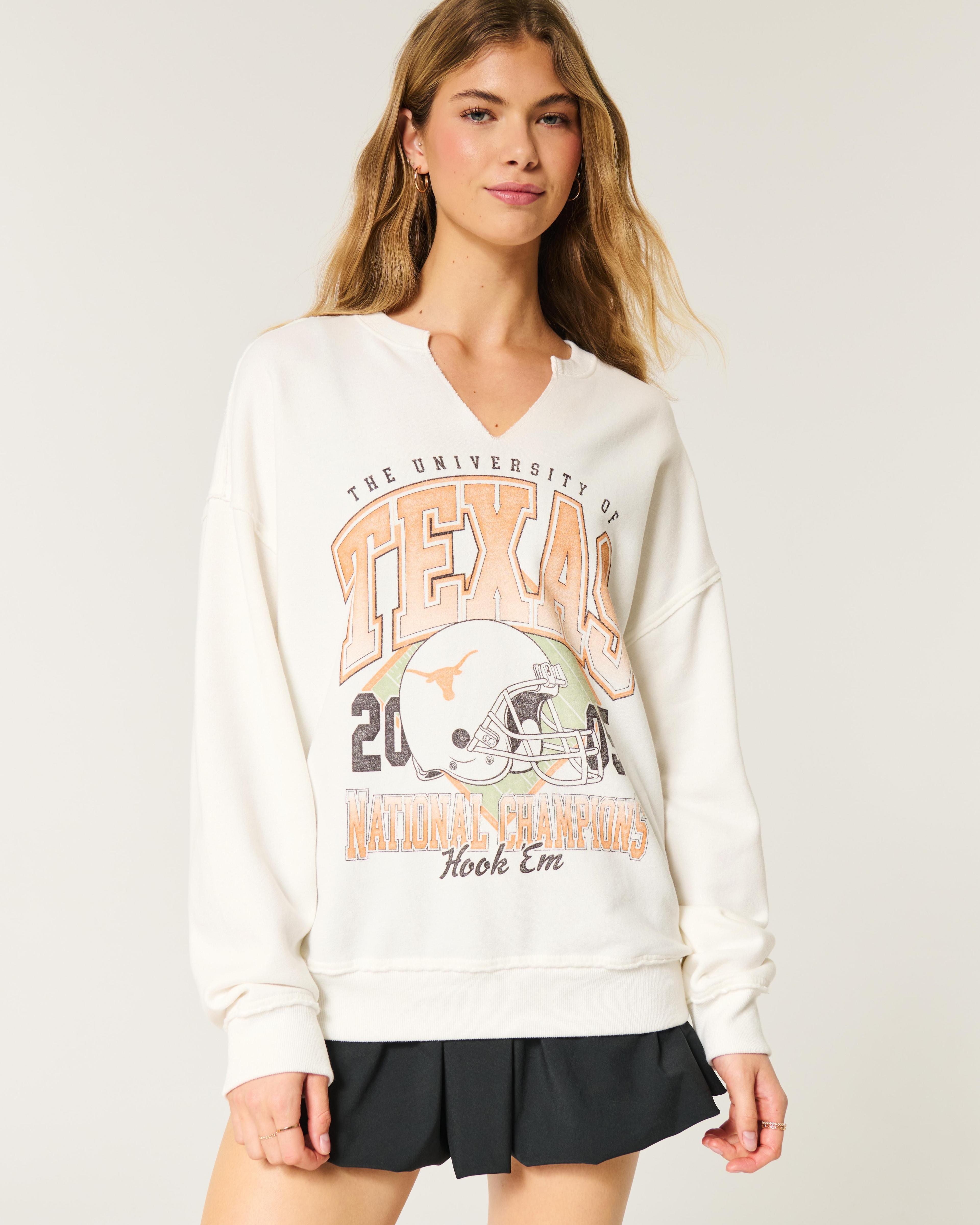 Oversized New York Graphic Notch-Neck Sweatshirt Product Image