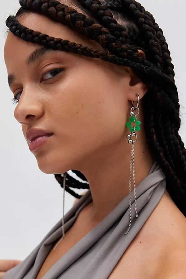 Flower Chain Dangle Earring Womens at Urban Outfitters Product Image