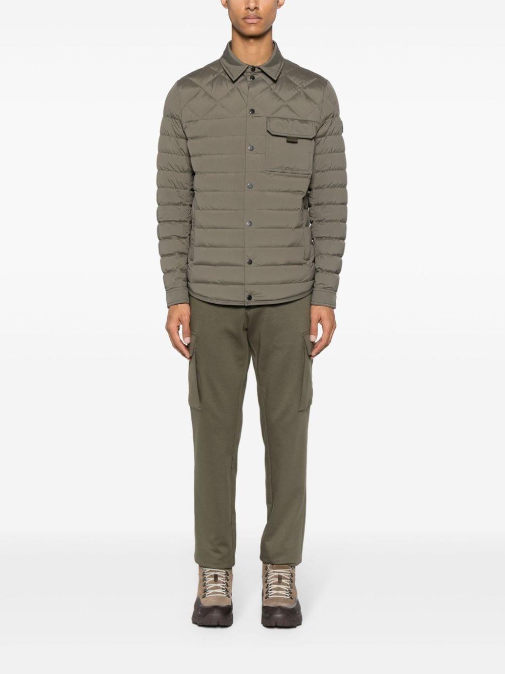 High-waist Tapered Cargo Trousers In Green Product Image