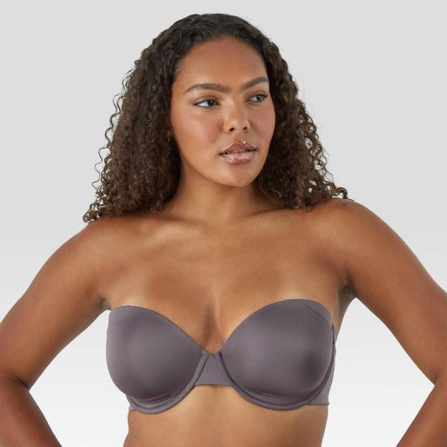 Maidenform Self Expressions Womens Side Smoothing Strapless Bra SE6900 - Sparrow Brown 38C Product Image