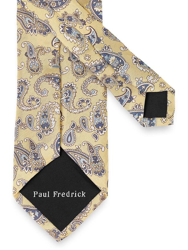 Paisley Woven Silk Tie - Yellow/blue Product Image