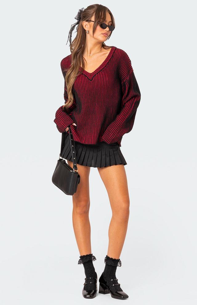 Edikted Women's Contrast Texture Oversized Sweater - Product Image