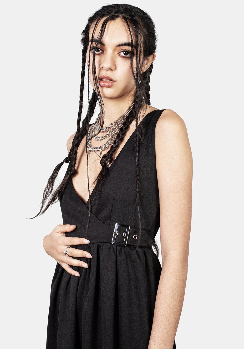 Belladonna Wrap Suspender Midi Dress Product Image