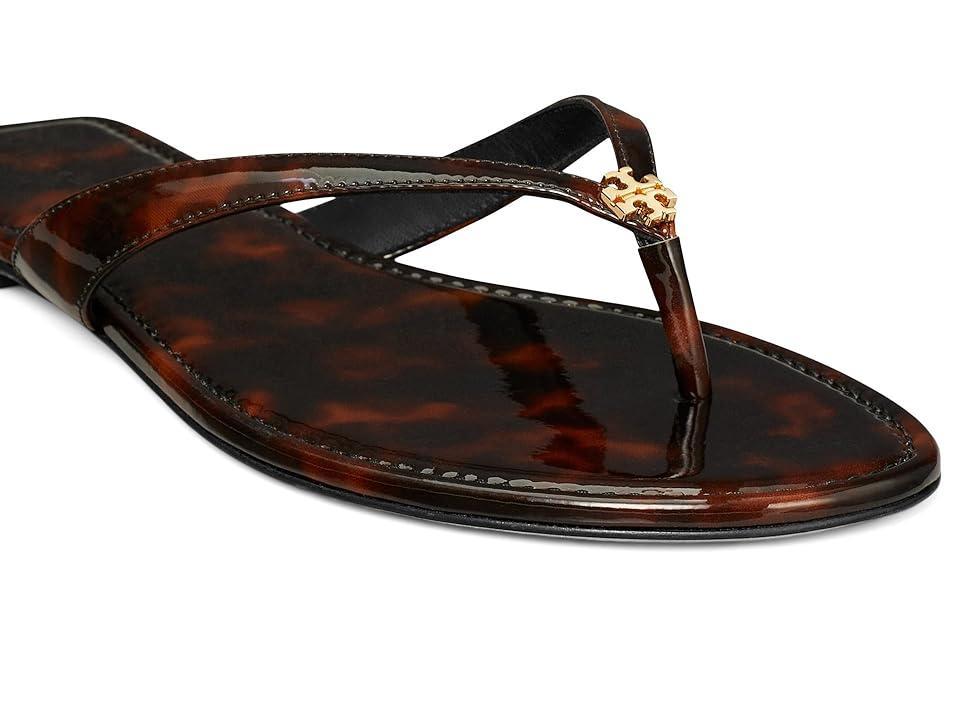 Tory Burch Classic Flip Flop (Tortoise Patent) Women's Sandals Product Image