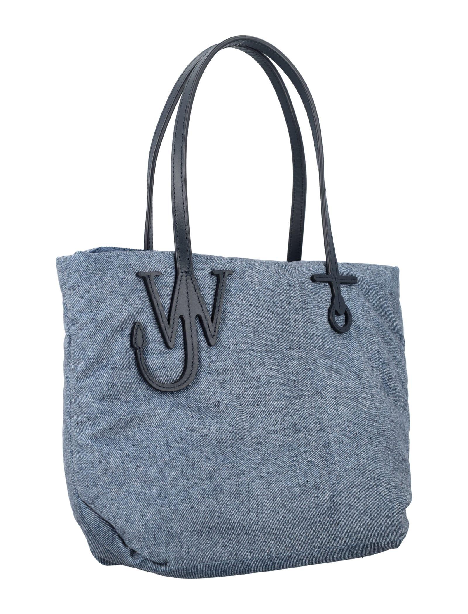 JW ANDERSON Small Puffy Anchor Tote Bag In Blue Product Image