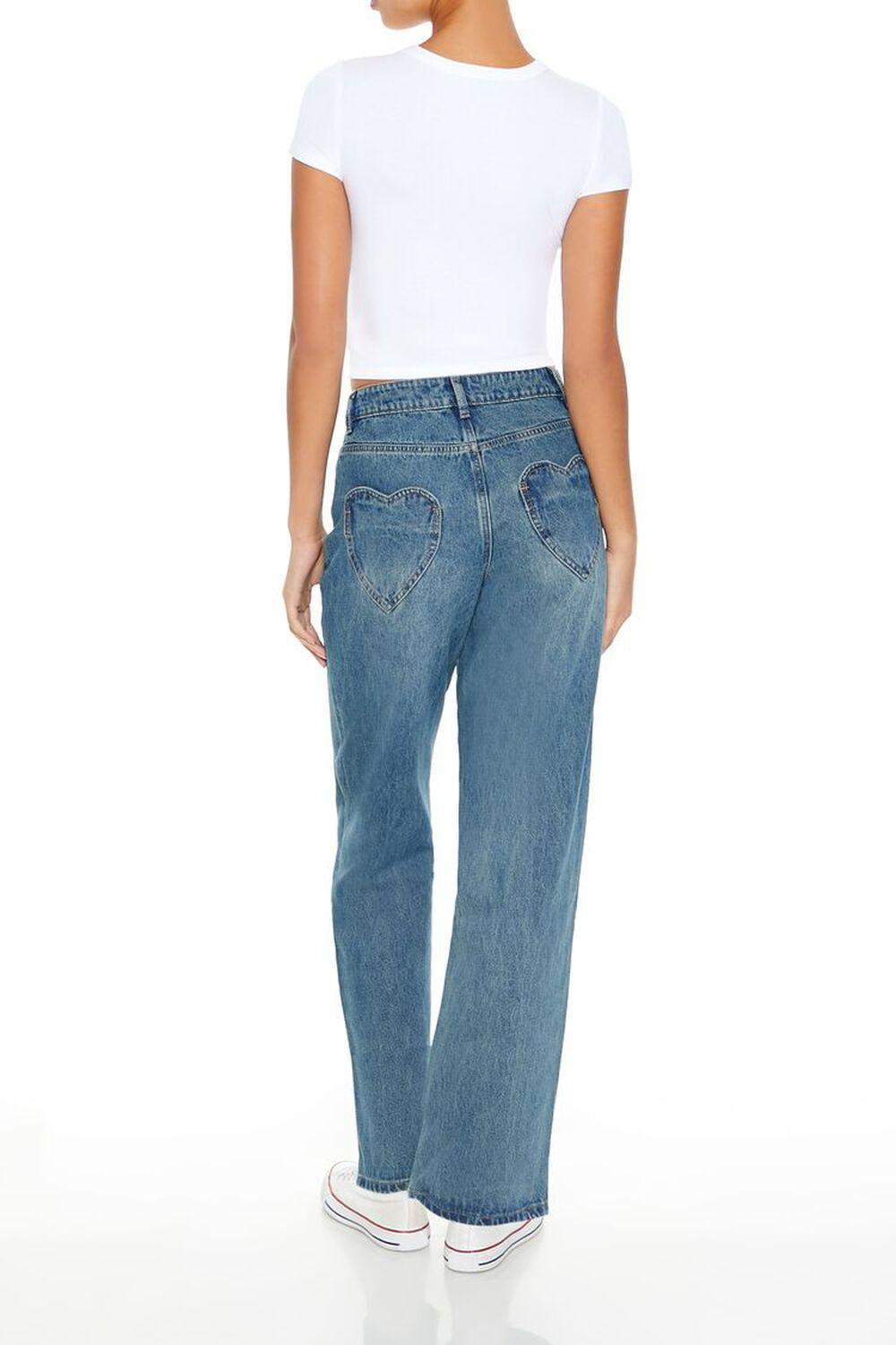 Heart Pocket High-Rise Jeans | Forever 21 Product Image