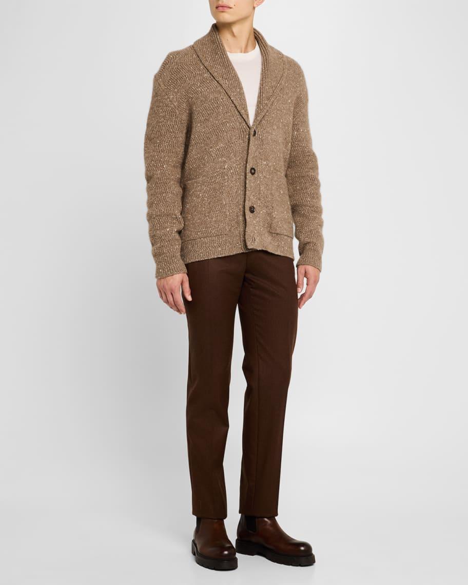 Mens Melange Wool Cardigan Product Image