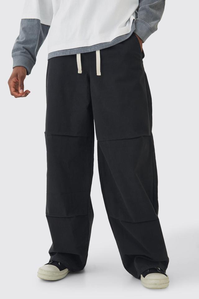 Tall Baggy Fit Elasticated Waist Contrast Drawcord Pants | boohooMAN USA Product Image