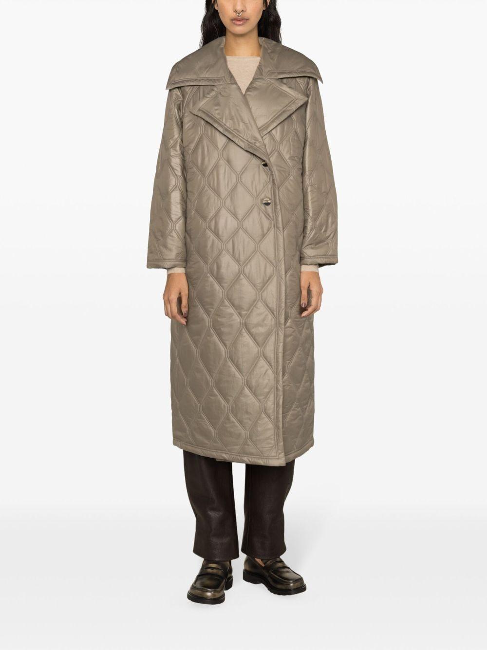 quilted recycled-shell coat Product Image