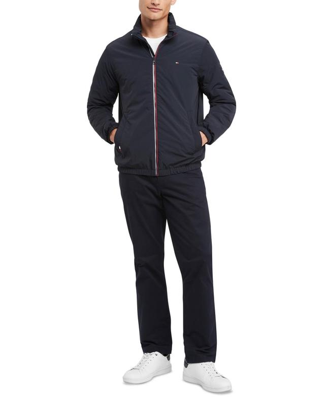 Tommy Hilfiger Mens Red, White & Blue Full-Zip Jacket Product Image