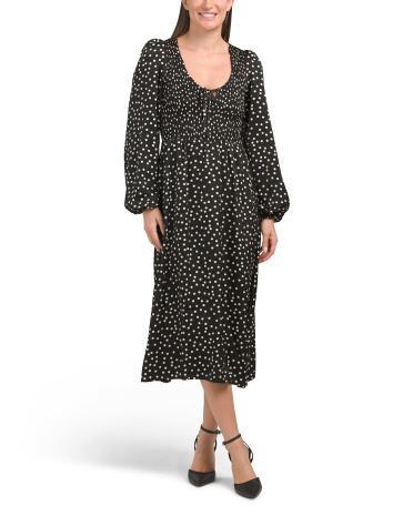 Nelli Satin Polka Dot Dress for Women | Polyester product image