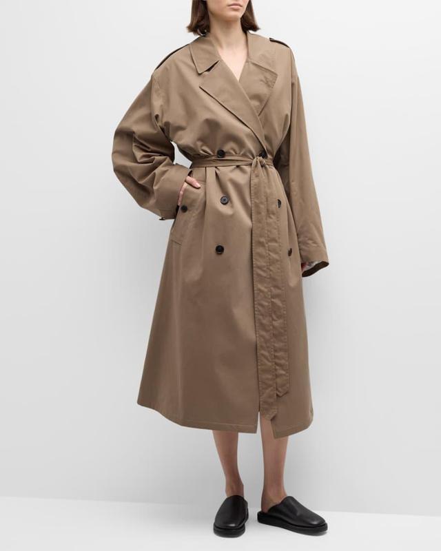 Montrose Belted Cashmere-Blend Trench Coat Product Image