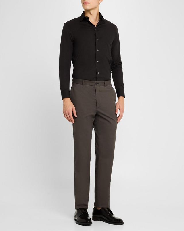 Mens Gabardine Straight-Leg Trousers Product Image